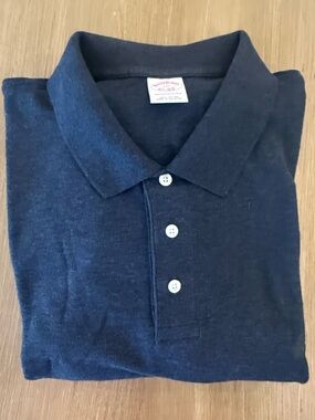 Brooks Brothers Men's Navy Polo Shirt - Classic Collared Tee